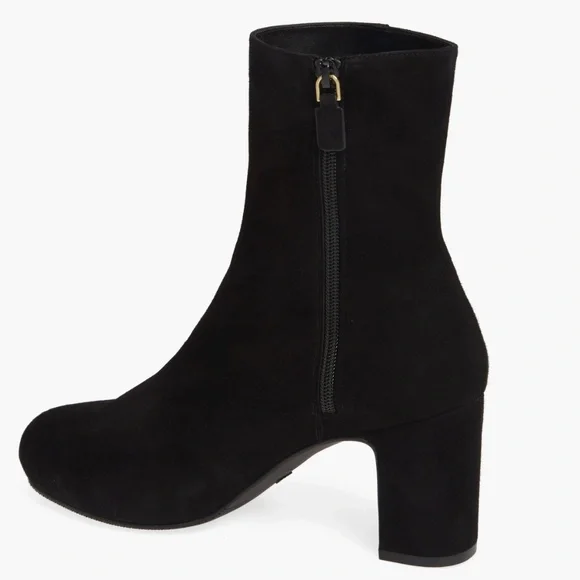 ✨NWT✨ STUART WEITZMAN Gianella Block Heel Booties Boots in Black Sz 9M, EU 39.5 - Picture 4 of 7